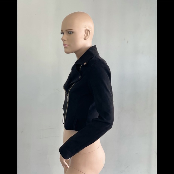 TALULA BELTED ZIPPER MOTO SUEDE JACKET - Picture 2 of 4